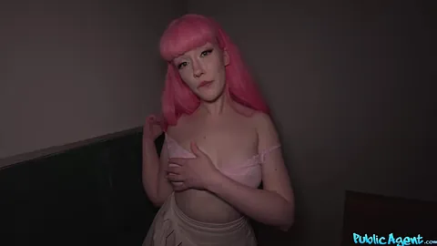Pink-Haired Slut Evie Rees Gets fucked and Filled