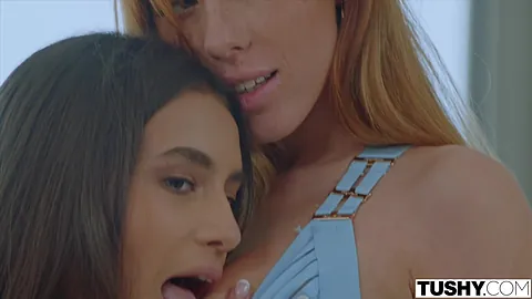 TUSHY Gorgeous duo Holly & Vanessa have hot anal threesome