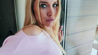 Gorgeous Chick In Pink Sweater Deepthroats A Cock And Gets Fucked On Balcony Luxury Girl, Alejandro Peer TrueAmateurs