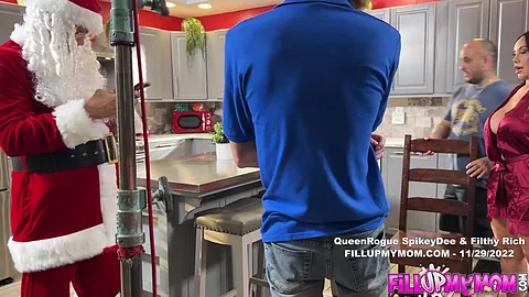 Stepson goes wild with Queen Rogue & her dirty talk & dirty moves