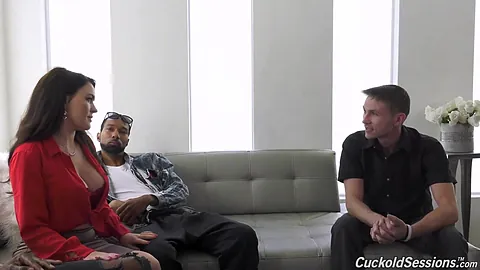 Rob Piper humiliates Krissy Lynn & stretches her submissive pussy with his huge black cock