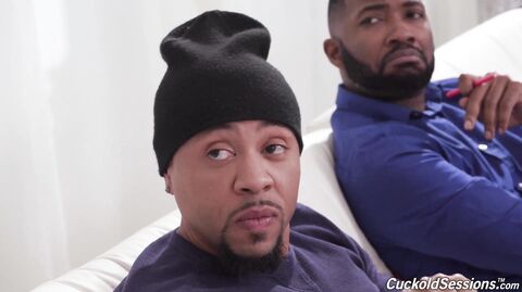 Watch Eddie Jaye & Lilly James humiliate their submissive cuckold husband while sharing their hotwife's pussy with a dominant black bull