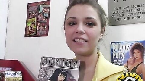 Katie, the amateur slut, gets a messy facial and swallows it all in public