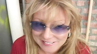 Watch this hot babe get her mouth and pussy filled with gloryhole Scene