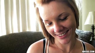 Sierra gets her pussy pounded in public by Mofos & gets a hot load inside