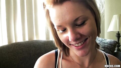 Sierra gets her pussy pounded in public by Mofos & gets a hot load inside