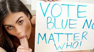 Veronica Valentine teases her stepbrother with tight young pussy & roleplay fantasy