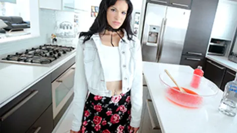 Eden Sin gets a hardcore fucking in POV home sex tape with a messy surprise