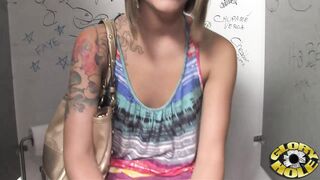 Ashton Pierce enjoys anonymous sex in public, taking cum in her mouth and deepthroating like a champ