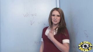 Watch Cane's public POV glory hole play & finish off in a messy finish