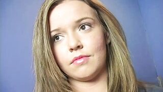 Watch Riley Winters take a messy POV finish in glory hole action