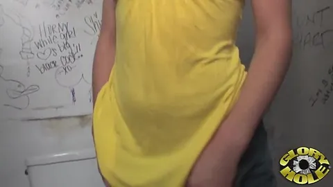 Ami Emerson's POV: Dirty glory hole fun with messy finish and facial finish