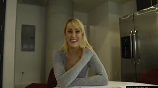 Maxim Law & her kinky lover take turns deepthroating & deep fucking in wild threesome action