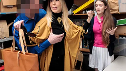 Erica Lauren & Samantha Hayes caught in the act: MILF gets hard fucked & handcuffed in public fantasy