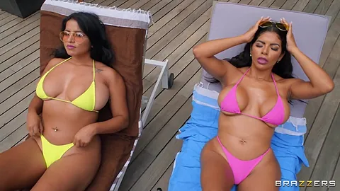 Stepmom Amy Amor gets her petite body slammed hard & creampied by stepson Sheila Ortega in office