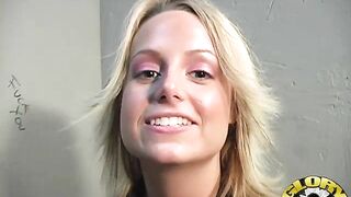 Nicky Hilton's sloppy POV deep throat and cumshot in public at Dfxtra