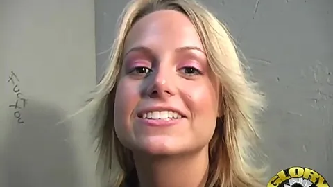 Nicky Hilton's sloppy POV deep throat and cumshot in public at Dfxtra