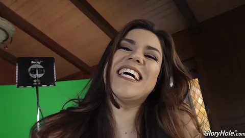 Monica Sage's dirty little secret: getting down & dirty in the gloryhole!