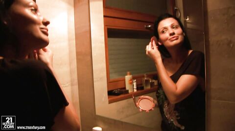 Aletta Ocean's massive fake tits make her a party girl before the big party