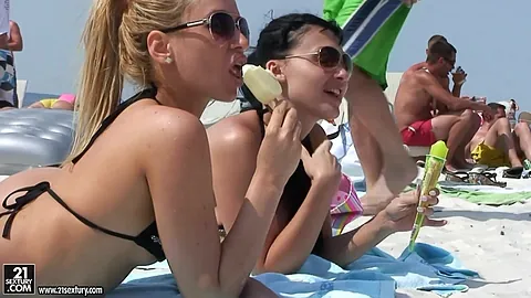 Aleska Diamond and Aletta Ocean get hot and heavy in a steamy scene