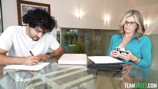 Cherry Kiss & Cory Chase: MILF's kinky reenforcement with a naughty kiss