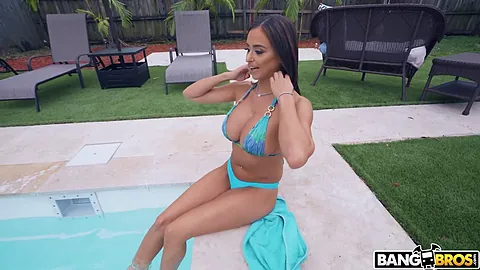 BigTitCreamPie - Armani Black, Johnny Love - Poolside Creampie