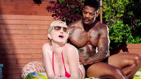 Skye Blue rides Jason Luv in big cock interracial fuck