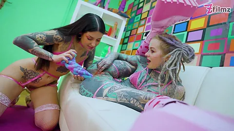 Pink Velvet & Ink: Tattooed MILF's Toy-Filled Adventure