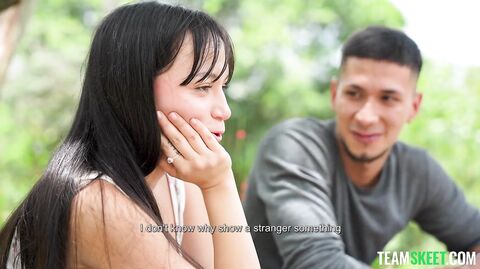 Maria777 - "Are You Brave Enough to Show Me Your Tits in Public?" - A Stranger Covered Her Face With Cum
